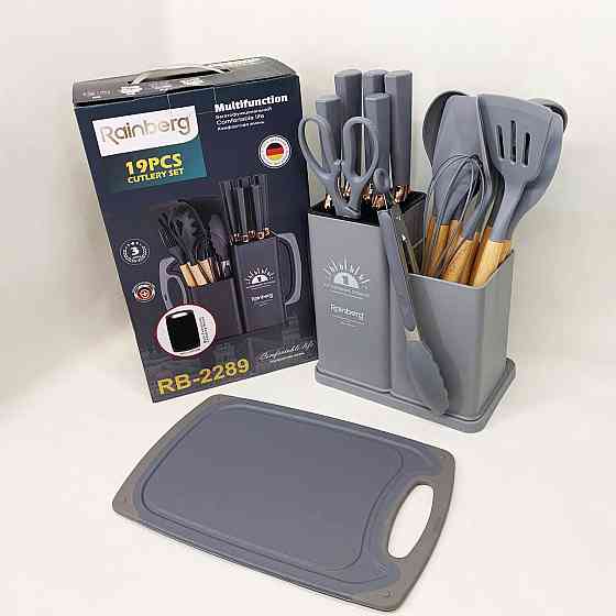 Кухонний набір силіконовий для готування, Підставка під кухонні аксесуари силікон OZ-48 Львів