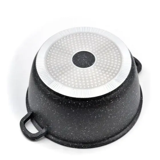 Кастрюля казан с крышкой Benson BN-297 из литого алюминия и мраморным антипригарным покрытием объемом 1.5 л. Коломия