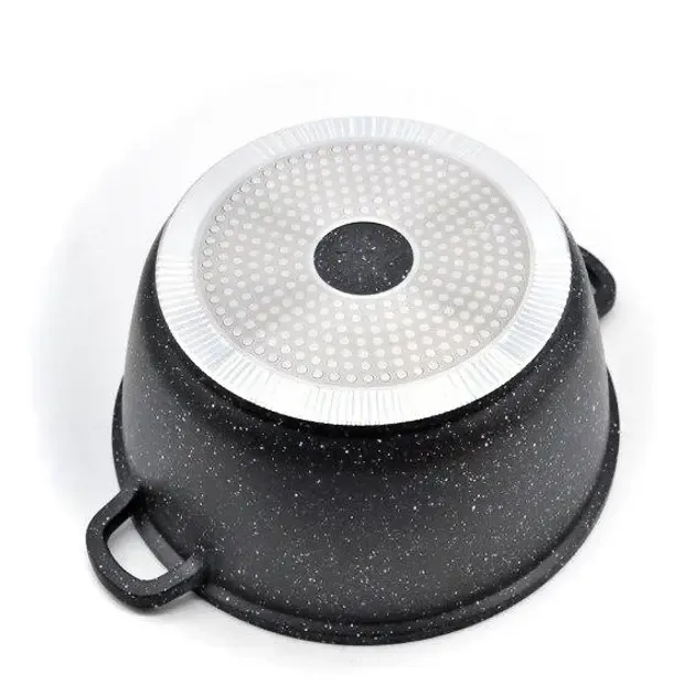 Кастрюля казан с крышкой Benson BN-297 из литого алюминия и мраморным антипригарным покрытием объемом 1.5 л. Коломия - фото 3