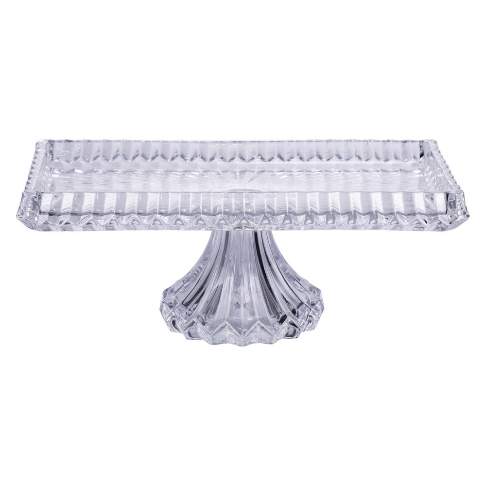 Yiwu Тортівниця прямокутна на ніжці 33×17×13.5 (см) скляна HP-19-146C Коломия - фото 2