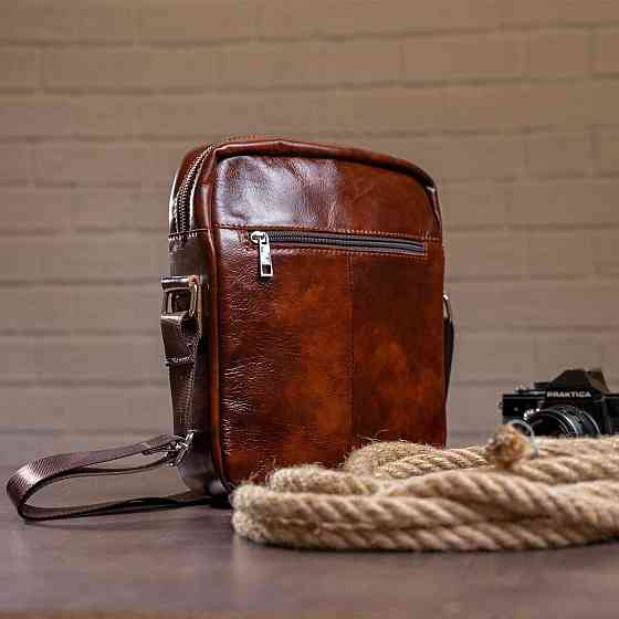 Сумка cтильная мужская Vintage 14829 Коричневая Киев