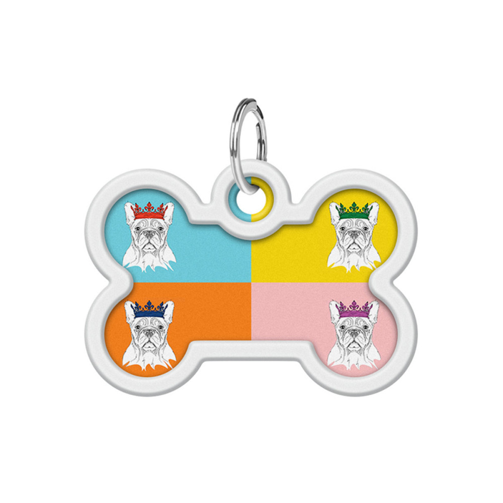 Адресник для собак и кошек металлический WAUDOG Smart ID с QR паспортом, рисунок 