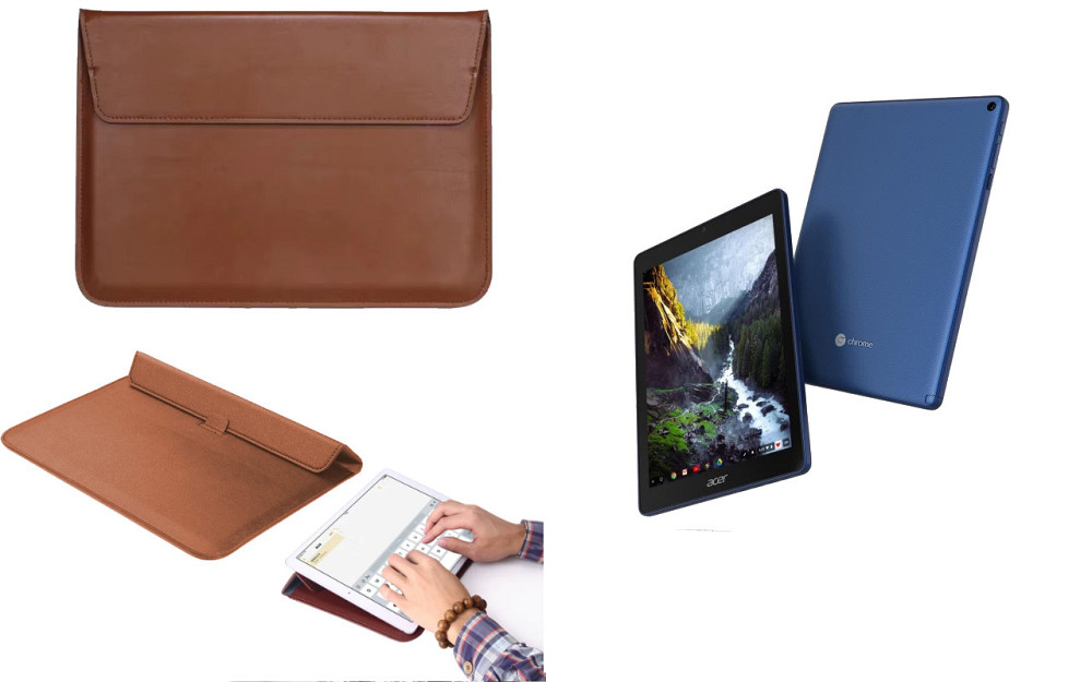 Чохол-конверт VitoCase для Acer Chromebook Tab 10, з функцією підставки для планшета Коричневий Київ - фото 1
