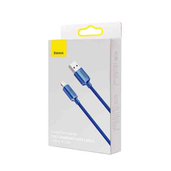 Кабель Baseus Crystal Shine Series Fast Charging Data Cable USB to iP 2.4A 2m Blue Одеса