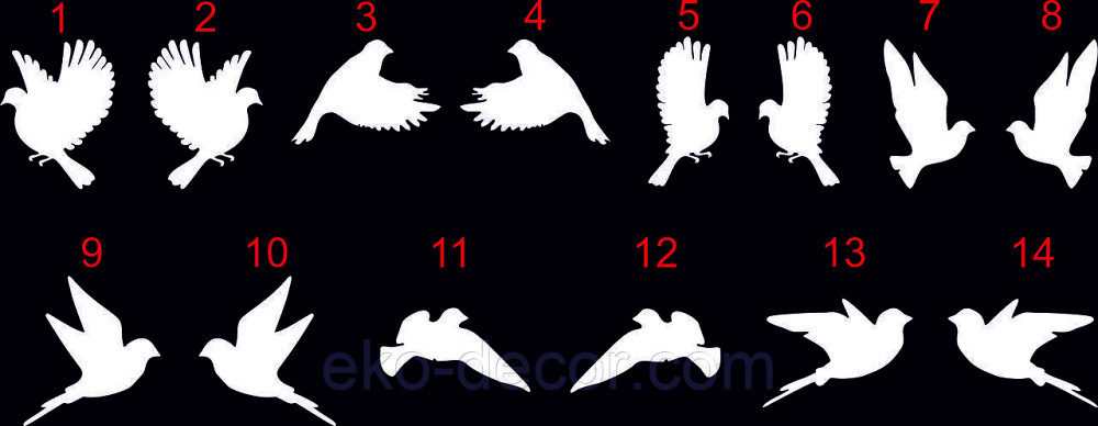 Декоративное настенное Панно «Птичка» Декор на стену(цена за 1шт) 30*21, Белый Киев - изображение 10