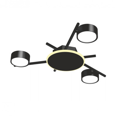 Світильник Videx під лампу 3xGX53 накладний з підсвіткою (VL-SPF20B-BB) Вінниця - фото 1