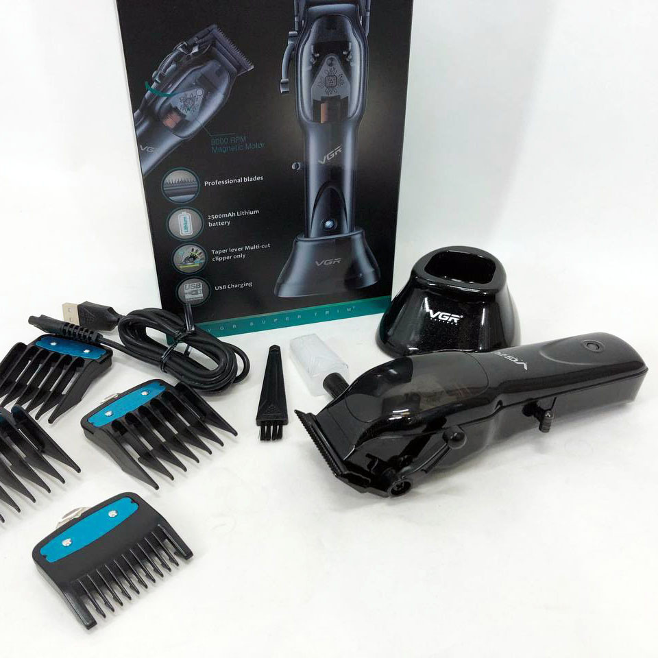 Бритва аккумуляторная для стрижки волос и бороды VGR Hair Clipper V-653 Voyager, Триммер для висков KV-99 Львов - изображение 12
