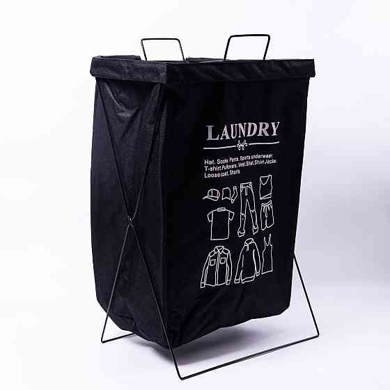 Yiwu Кошик для білизни на підставці 36×32×52 (см) м'який Чорний HP-41-11B Київ