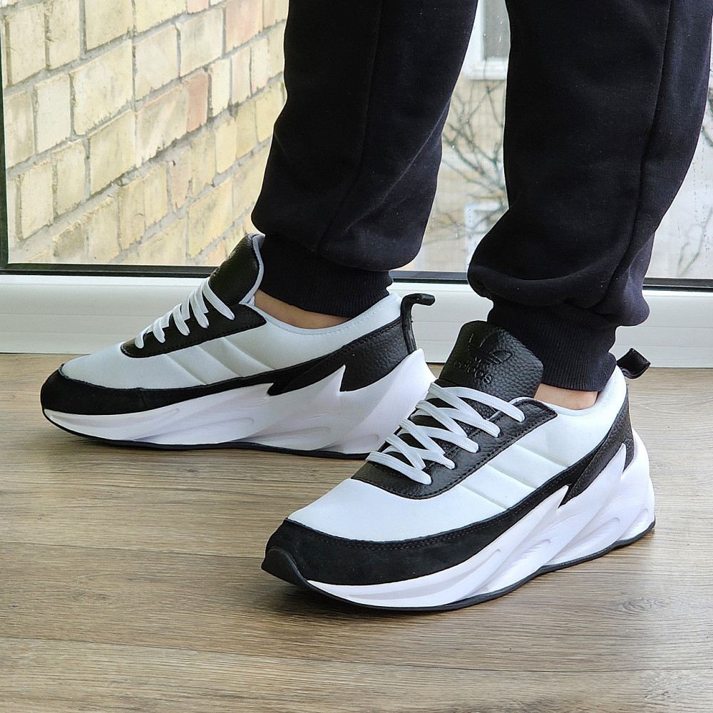 Термо Кросівки Adidas Білі Чоловічі Адідас Акули Чорні Єврозима (розміри: 41,42,43,44,45) Відео Огляд - 34-5 Дніпро - фото 2