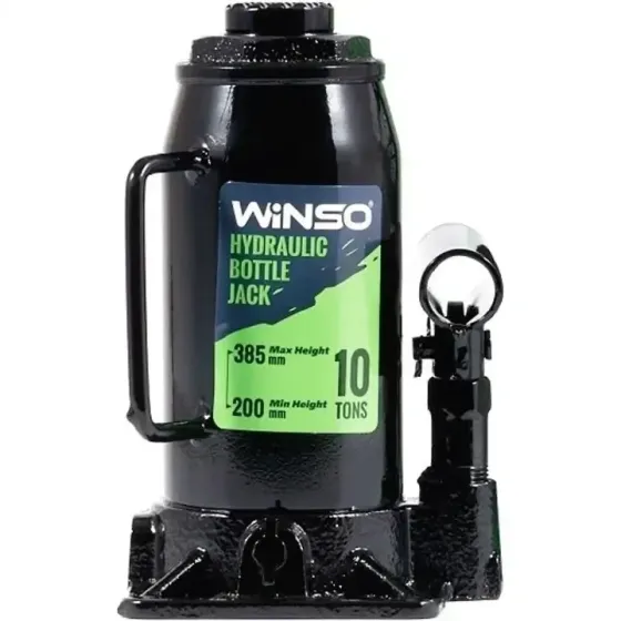 Домкрат гідравлічний телескопічний WINSO 10т, висота 200–385 мм (модель 170100) Ковель