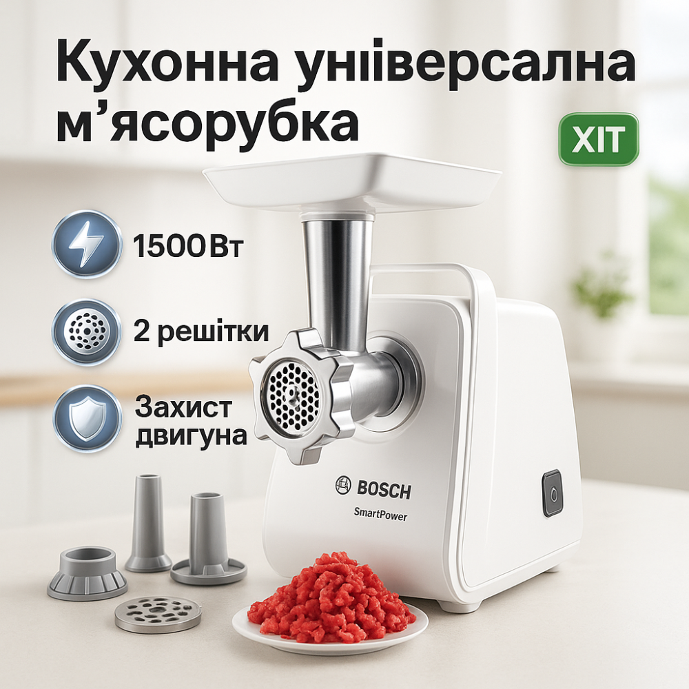 Мясорубка для интенсивного использования, Мясорубка электрическая с чашей 3 в 1 OW-75 Львов - изображение 6