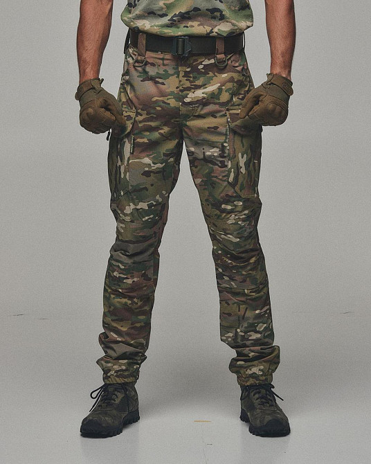 Тактический демисезонный мужской мультикамный костюм штаны куртка, водонепроницаемая военная форма всех размер Львов - изображение 10