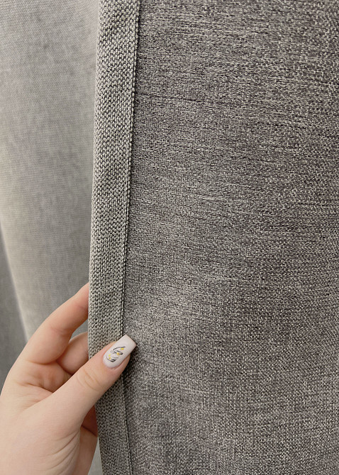 Комплект готовых штор VR-Textil Шенилл премиум VELMIRA Rich № 1927ш Пепельный 200х290 см 2 шт (32-349) Киев - изображение 6