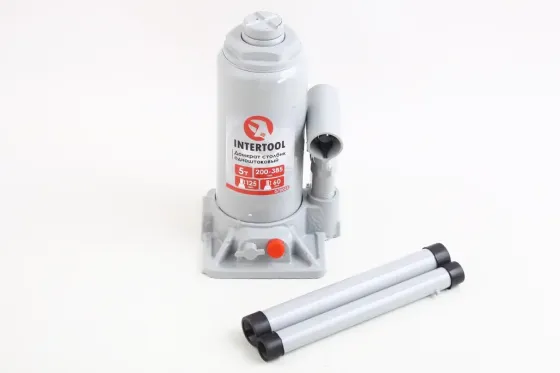 Домкрат гідравлічний 5 т 200-385м Intertool з передохр. клапаном Вінниця