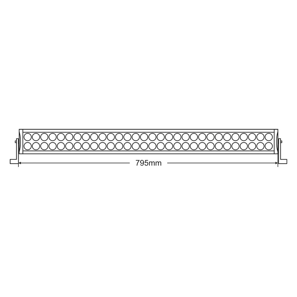 Фара светодиодная Brevia Cree Spot 180W (60x3W), 16800Lm, 807x82x90мм, 1шт Львов - изображение 8