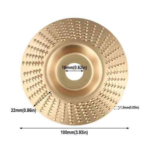 Шліфувальний обдирочний альфа диск 100x16мм Конус для міні-УШМ карбід вольфраму дерево метал Київ