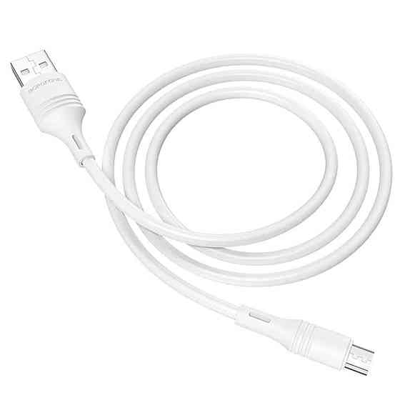 Кабель BOROFONE BX43 USB to Micro 2.4A, 1m, PVC, PVC connectors, White Київ