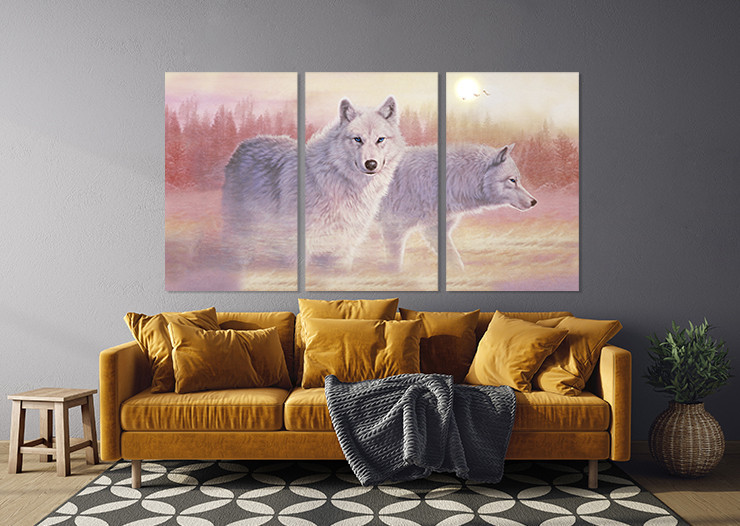 Модульная картина в гостиную / спальню  Вовки     ART-313_3A Киев - изображение 3