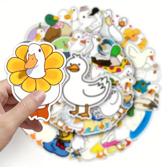 Набір стікерів із качками – 50 шт водонепроникних вінілових наклейок Київ