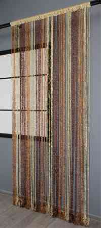 Штори-нитки спіраль з люрексом Світло-коричневий з бежево-коричневим 300х300см 1 шт (61-056) Київ