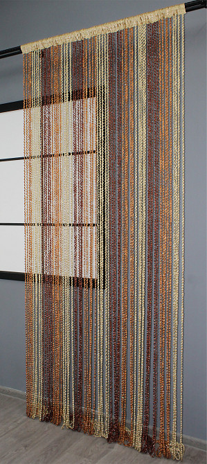 Шторы-нити спираль с люрексом Светло-коричневый с бежево-коричневым 300х300см 1 шт (61-056) Киев - изображение 4