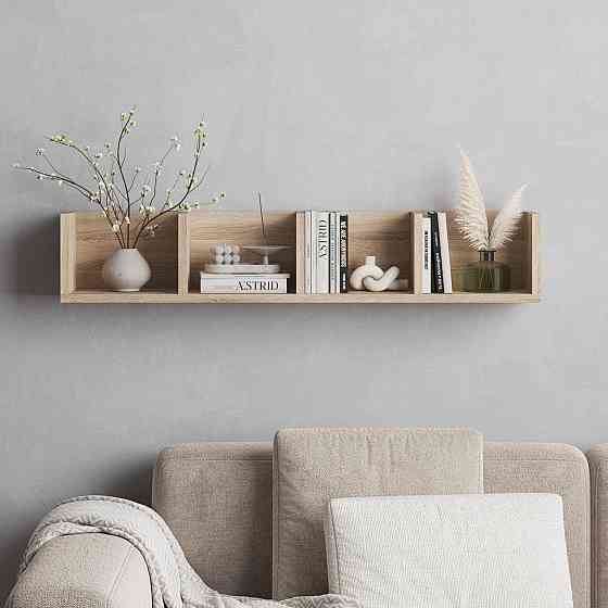 Полиця настінна VAYS M-59, навісна, ЛДСП, 92×17×17 см - для дому, офісу, декору Львів