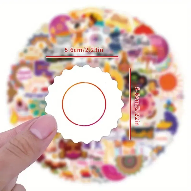 Набір відьомських стікерів – 50 шт, до 5,6 см, водостійкі наліпки: місяць, таро, кристали, око, магія Київ - фото 5