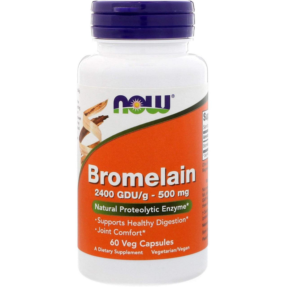 Бромелайн Now Foods Bromelain 500 мг 60 вег капс Киев - изображение 1