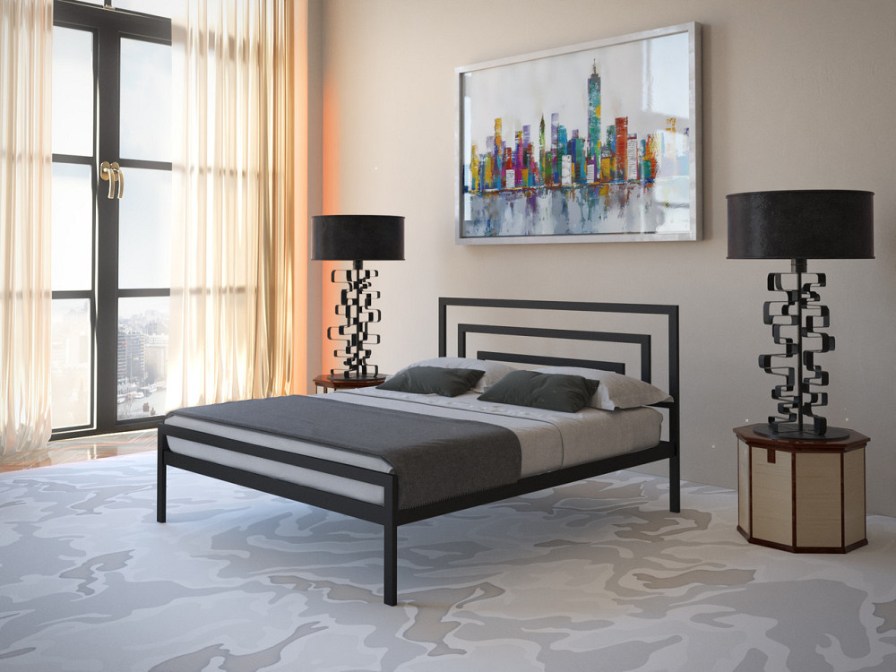 Односпальне металеве ліжко Вереск міні від ТМ Теnero 80х200, Каркас — метал відстань 8 см., 1 ящик Харків - фото 3