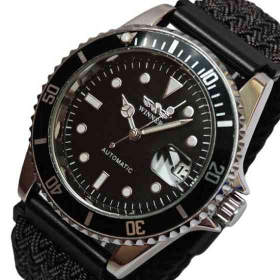 Годинник чоловічий механічний наручний Winner Basel Nylon (2 ремінці) Київ