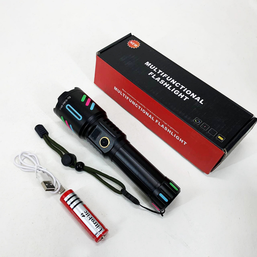 Багатофункціональний тактичний ліхтар, Ліхтарик на USB зарядкою для дому, Невеликий ручний ліхтар MB-47 Львів - фото 9