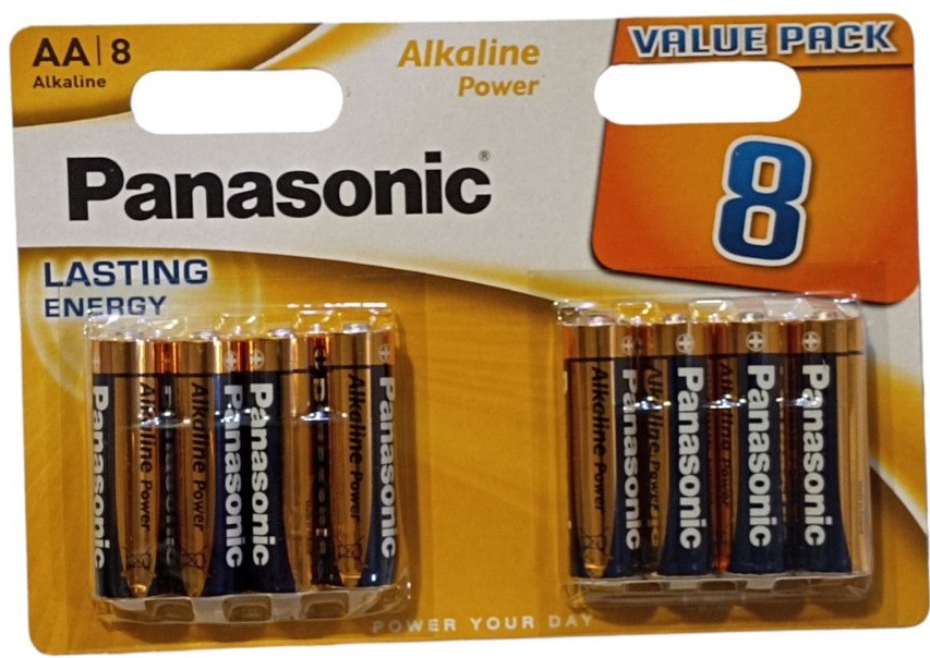 Батарейка Panasonic LR6, AA, Алюмінієва, 8 штук Дніпро - фото 1