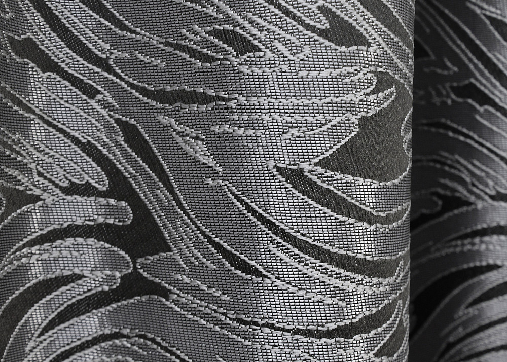 Комплект готовых штор VR-Textil Жаккард Magic № 1610ш Черный с серым 145х270 см 2 шт (33-0484) Киев - изображение 8