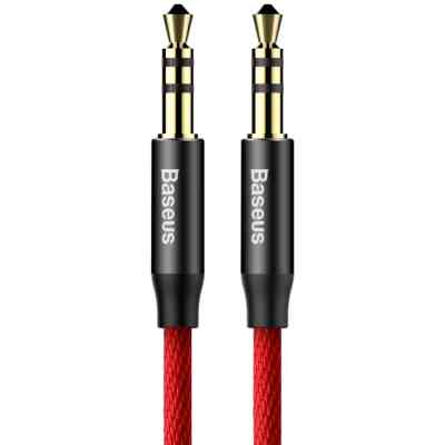 Кабель мультимедийный Jack 3.5mm Yiven M30 M/M 1m red-black Baseus (CAM30-B91) Винница