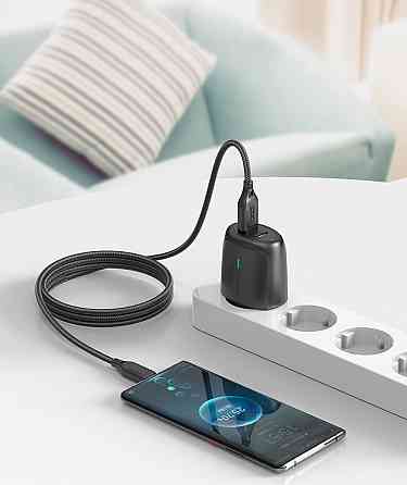 Кабель XO NB235 Zebra Series Braided USB-A to Type-C - 1m (Black) (6974584) Киев