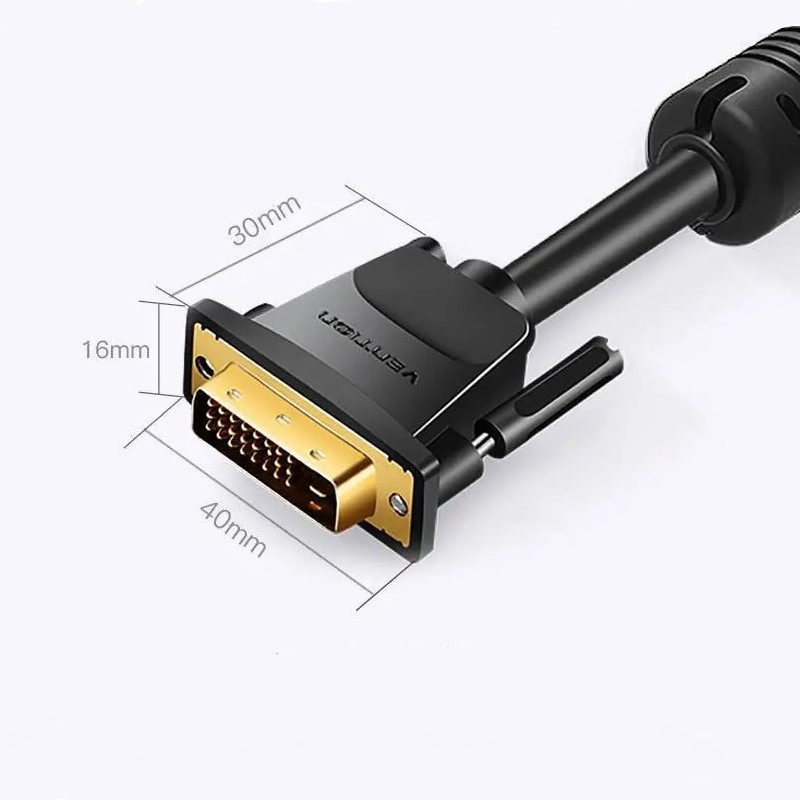 Кабель Vention DVI 1м черный Киев - изображение 5