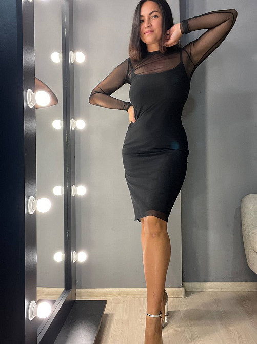 Платье женское Noa Noa 9842 сетка прозрачное с комбинацией черное, черный, SM Киев - изображение 8