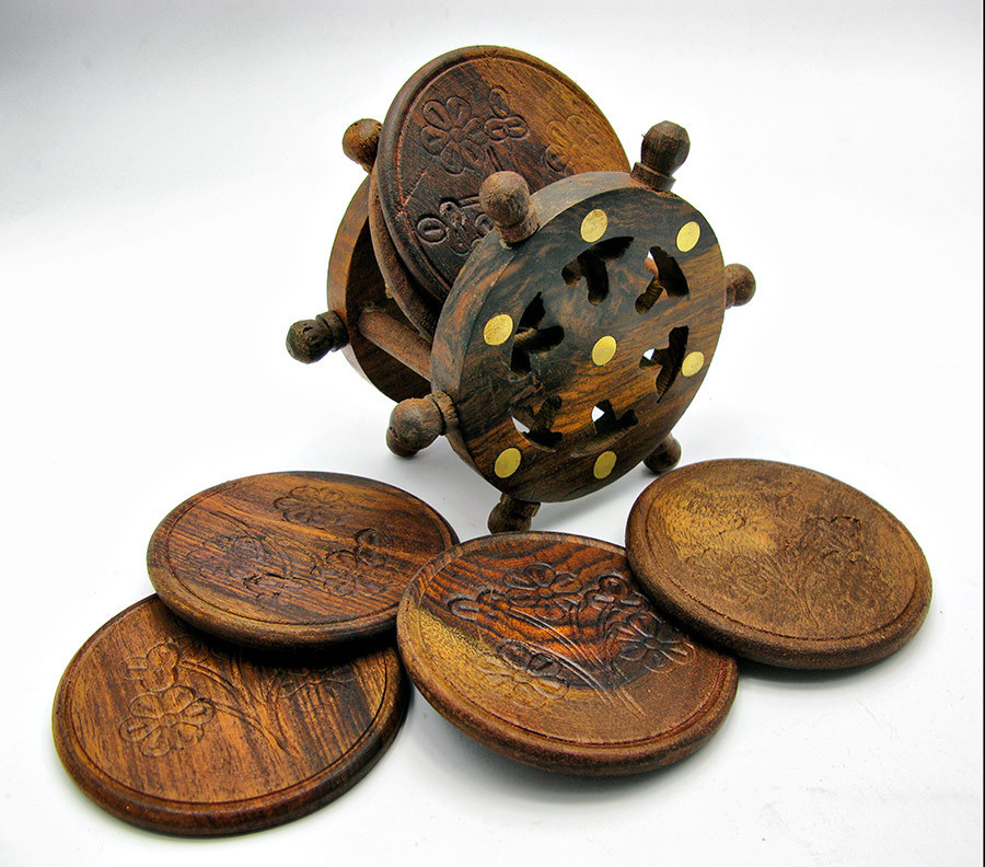 Підсклянники рожеве дерево "Штурвал" Київ - фото 1