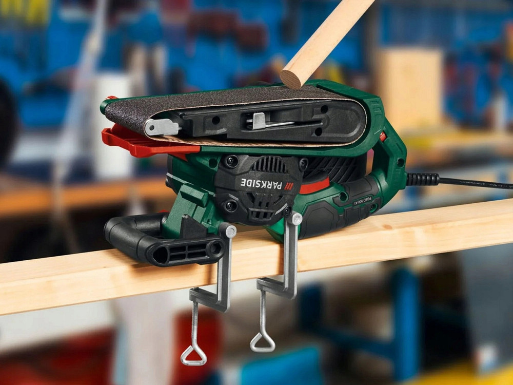 Ленточная шлифовальная машина с 2 зажимами Parkside (PBSD 900 A2) 900 Вт Нововолынск - изображение 7