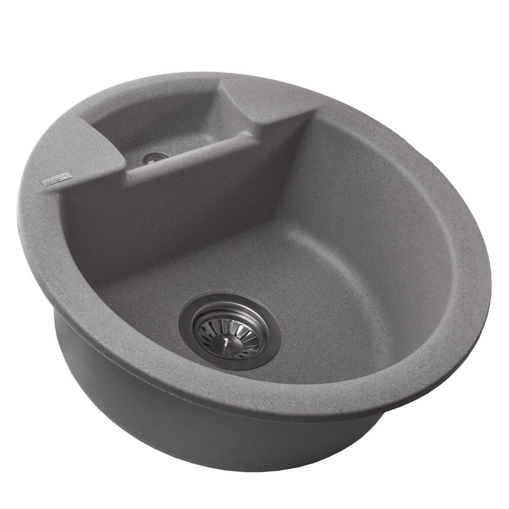 Гранітна мийка Globus Lux GURON сiрий камiнь 480мм-А0005 (000008399) Київ - фото 3