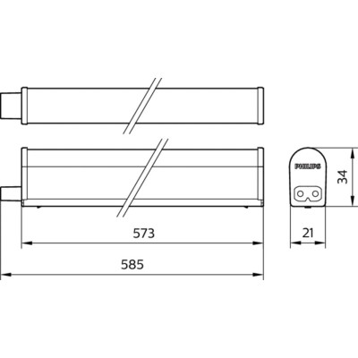 Светильник Philips LED Signify, 7W, BN068C, LED6/NW, 600mm, (911401734142) Винница - изображение 3