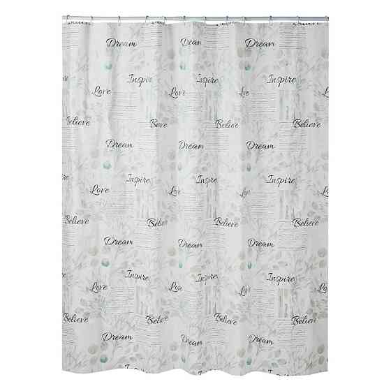 Шторка для ванной и душа 180x180 см водонепроницаемая,штора для душевой и ванной комнаты с крючками,прозрачная Каменец-Подольский