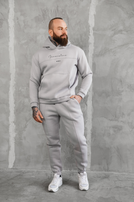 Теплый спортивный костюм мужской Европа Серый S Харьков - изображение 2