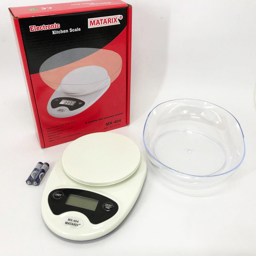 Кулинарные весы с съемной чашей Matarix MX-404, Кухонные весы для взвешивания на батарейках SU-28 Львов - изображение 10