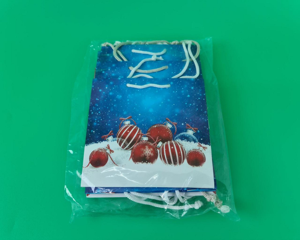 Новогодние, бумажные ,подарочные  пакеты с ручкой Чашка 16/16/8-012 (12 шт) Харьков - изображение 2