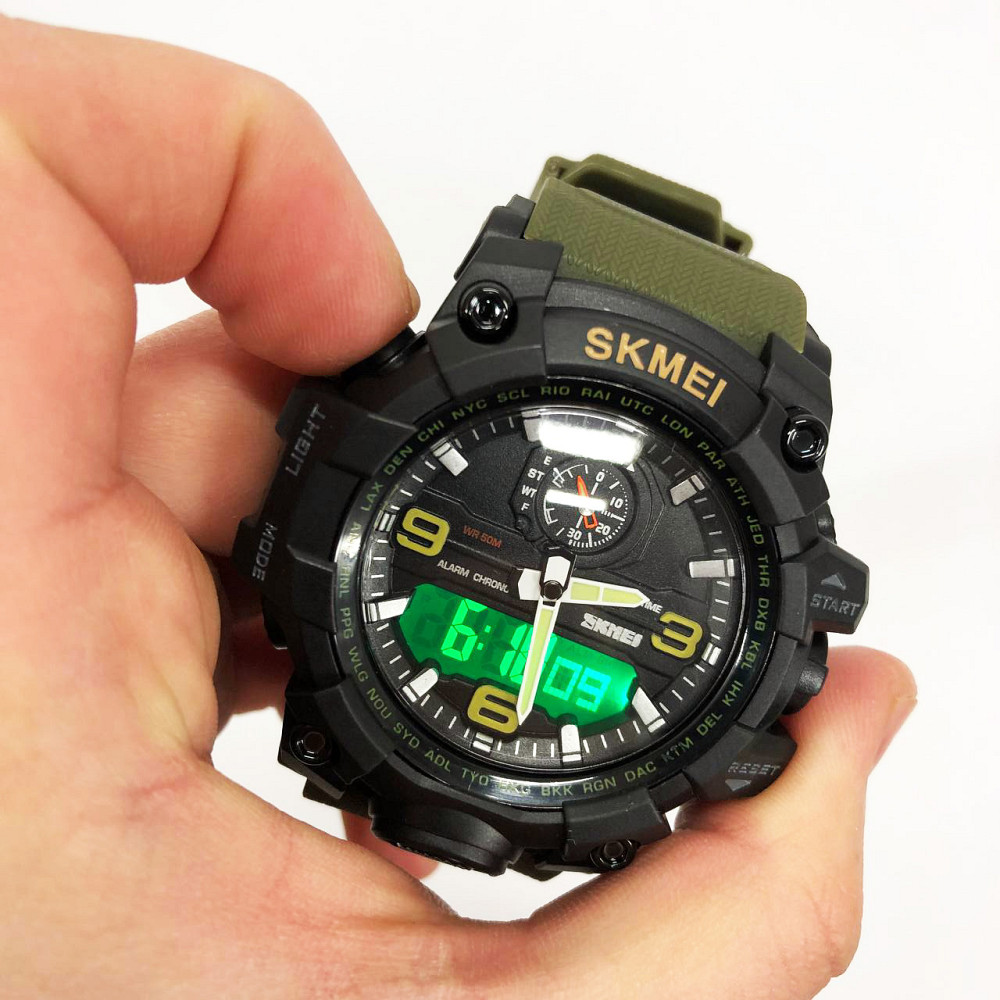 Чоловічий годинник з пластиковим ремінцем SKMEI, Годинник на руку для військового QY-33 Львів - фото 16