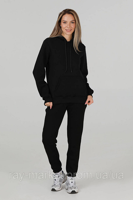 Костюм худи и штаны Ray Basic женский утепленный черный (U0801W-Black) XXL Киев - изображение 1