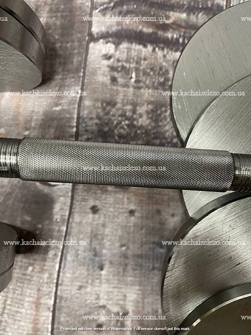 Штанга W-подібна + гантелі металеві 2 по 16 кг Набір 38 кг Гантелі, гирі, штанги та диски набірні Київ - фото 7