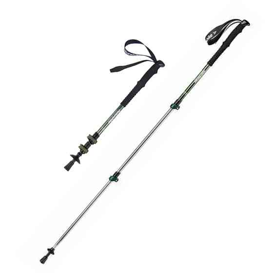Трекінгова палиця телескопічна для походів та спортивної ходьби Naturehike Men ST 01 6061 AL NH17D001-Z алюміній Зелена Київ