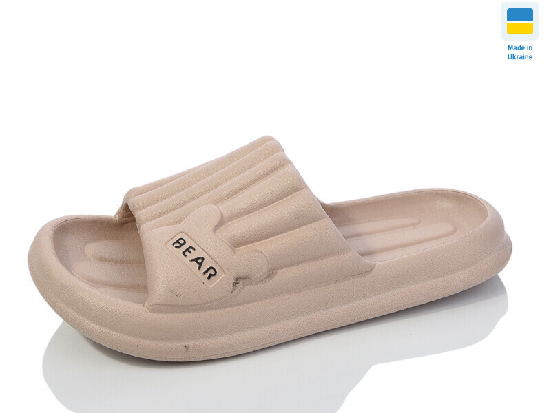 Женские шлепанцы бежевый пенка капучино Мишка Одесса - изображение 10
